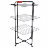 Prie sienos montuojama skalbinių džiovyklė VILEDA Mixer 3 Ultimate — plieninė, 30 m džiovinimo ploto, sulankstoma, ratukai, 131×93×71 cm