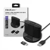 Universalus išmaniųjų kortelių skaitytuvas Qoltec 50632 USB 2.0 juodas 1m laidas