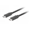 USB C į C kabelis LANBERG CA-CMCM-32CU-0018-BK USB 3.2 Gen 2, 1,8 m, juodas, 100 W PD, 4K vaizdas