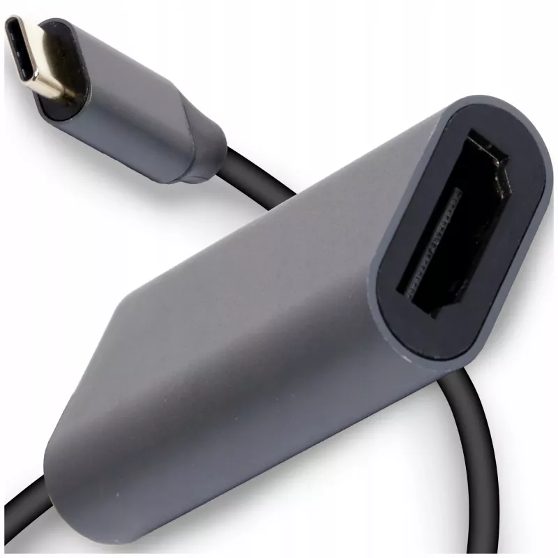IBOX USB-C į HDMI adapterio laidas, modelis IACFAK, USB-C (vyriška) į HDMI (moteriška), 4K 60Hz, tiesios jungtys, sidabrinis