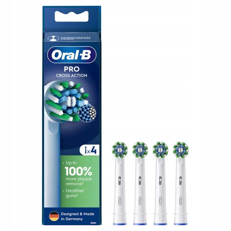 Oral-B Pro CrossAction keičiamų šepetėlių galvutės, 4 vnt.
