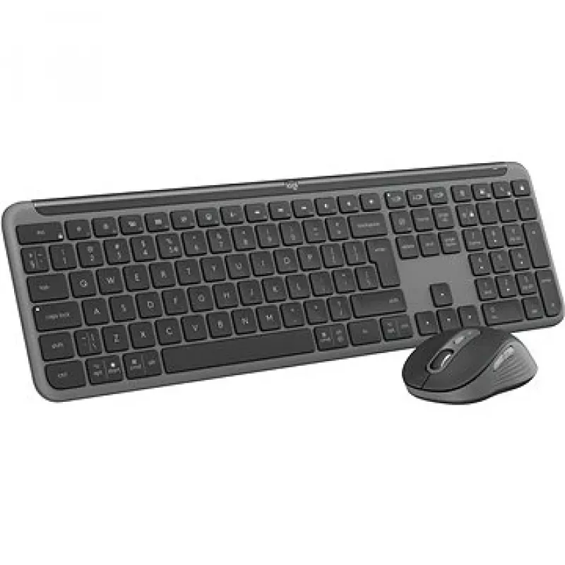 “Logitech MK950 Signature plonas” klaviatūra su pele, biuro RF belaidė + Bluetooth, QWERTY US International, grafito spalvos