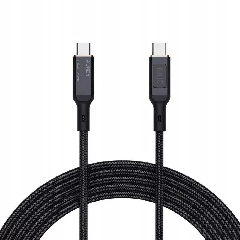 AUKEY CB-MCC102 USB laidas 1,8 m USB C juodas 480 Gbit/s