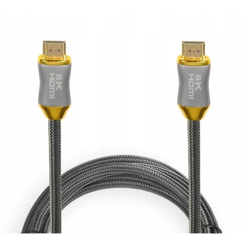 HDMI laidas IBOX HD08 2 m, HDMI A tipo kištukas–kištukas, HDMI 2.1, sidabrinis