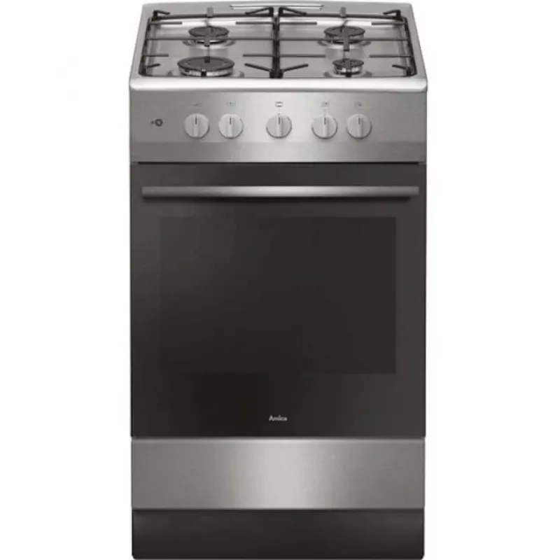 Viryklė Amica, 57GGH4.23ZPF Xx, dujinė, ekstruduota, nerūdijantis plienas, 50 cm