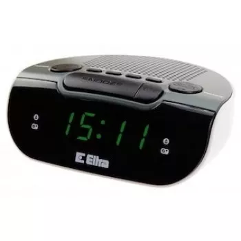 Radijas su laikrodžiu/žadintuvu LED, Eltra, 127x53x98 mm, pilka/baltas