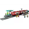 LEGO City miesto tramvajaus ir stoties vaidmenų žaidimo statybų rinkinys vaikams su žaisliniu tramvajumi, dovana berniukams ir mergaitėms nuo 7 metų, kurie mėgsta transporto priemones