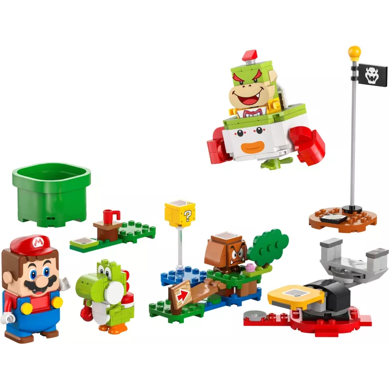 LEGO Super Mario Adventures with Interactive Mario Bowser Jr.’s Clown Car Vehicle Set with Yoshi Toy Nintendo dovana 6+ metų berniukams ir mergaitėms
