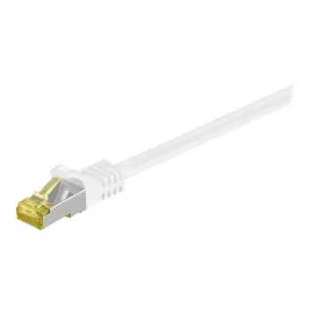 Wentronic GoobayCat.7 neapdorotas kabelis komutacinis kabelis, S/FTP (PiMF), baltas, 0,25 m - LSZH be halogenų, varis, RJ45 kištukas (91089)