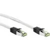Wentronic Goobay - laidų jungiamasis kabelis - RJ-45 (vyriška) į RJ-45 (vyriška) - 10 m - SFTP, PiMF - CAT 8.1 - be halogenų, formuotas, be užkabų, suvyta viela - balta (55129)