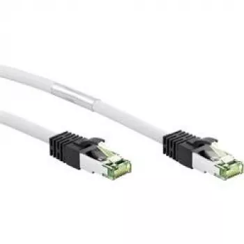 Wentronic Goobay - laidų jungiamasis kabelis - RJ-45 (vyriška) į RJ-45 (vyriška) - 10 m - SFTP, PiMF - CAT 8.1 - be halogenų, formuotas, be užkabų, suvyta viela - balta (55129)