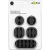 Kabelių spaustukas Goobay 70683 stalas siena juoda 5 vnt.
