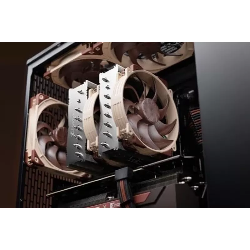 Oro aušintuvas Noctua NH-D15 G2 HBC, du 140 mm ventiliatoriai, 1250–1500 RPM, 155,6 m³/h, 12 V, varis, 152×150×168 mm