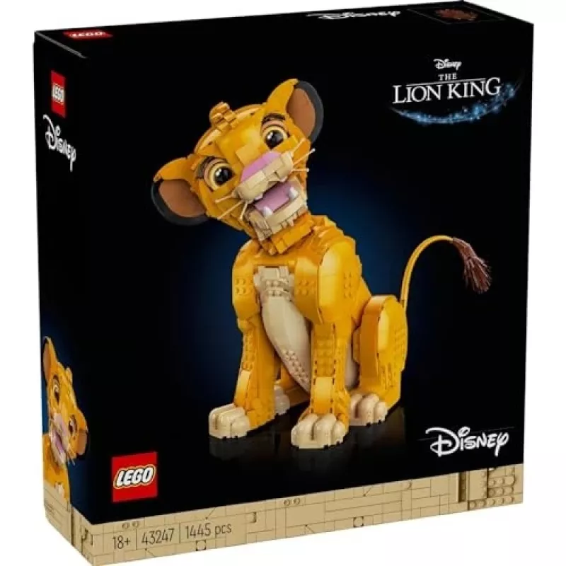 LEGO Disney Jaunasis Simba iš Liūto karaliaus kolekcinė gyvūno figūrėlė konstravimo rinkinys modelio rinkinys suaugusiems namų ar biuro dekorui nostalgiška dovanų idėja