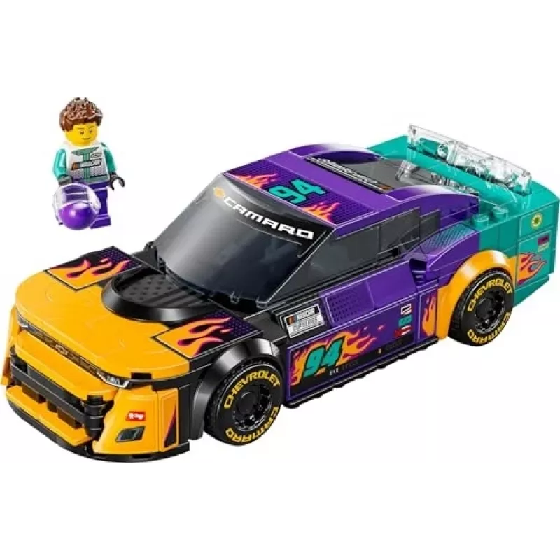 Konstruktorius LEGO Speed Champions 76935 NASCAR Next Gen Chevrolet Camaro ZL1, 328 detalės, 1 minifigūrėlė, amžius 9+