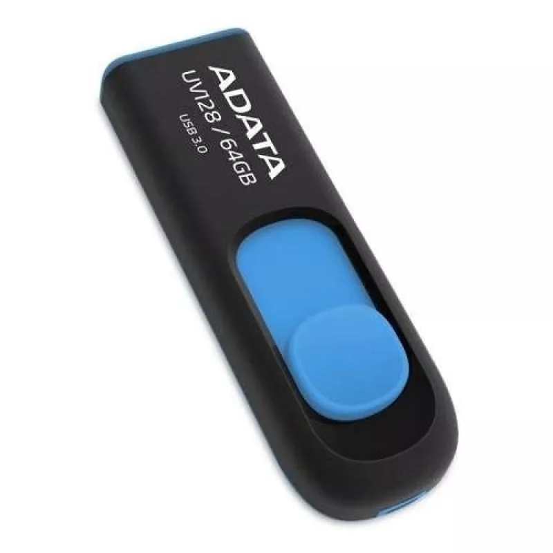 ADATA 64GB DashDrive UV128 USB atmintinė USB Type-A 3.2 Gen 1 (3.1 Gen 1) Juoda, Mėlyna