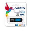ADATA 64GB DashDrive UV128 USB atmintinė USB Type-A 3.2 Gen 1 (3.1 Gen 1) Juoda, Mėlyna