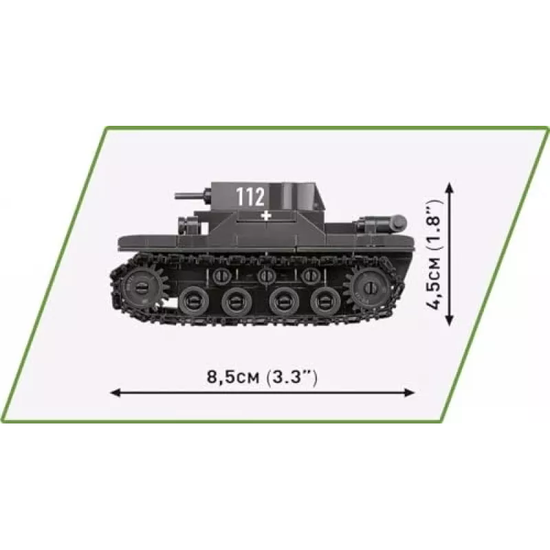 Statybinis rinkinys COBI Renault R35 Valentine IX Panzer I 595 vnt.