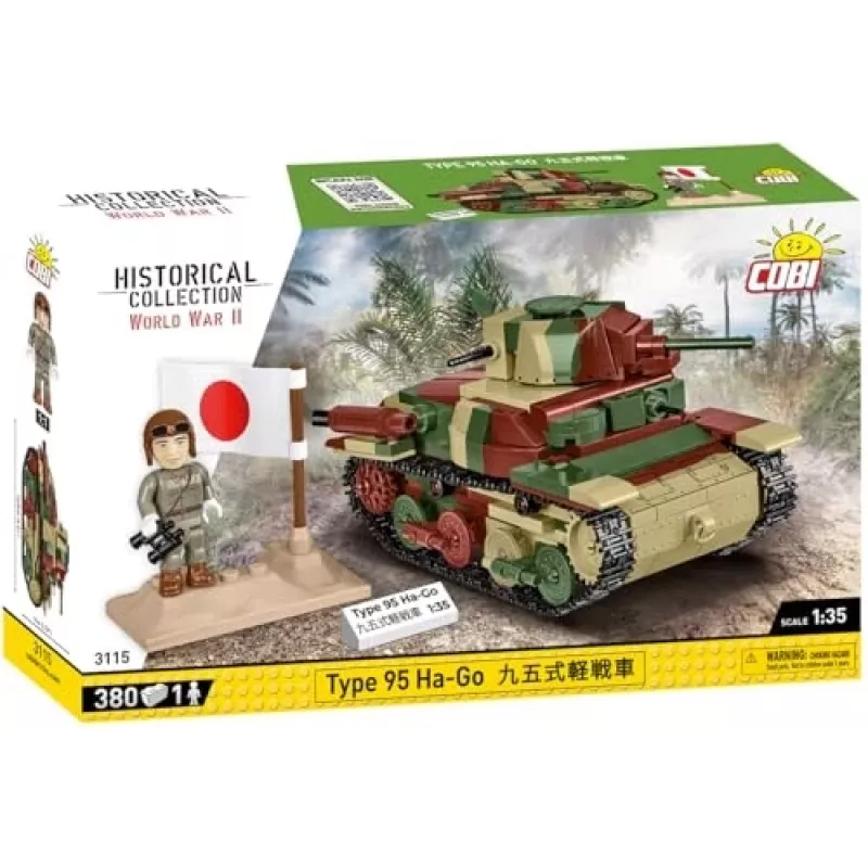 Cobi Historical Collection WWII Tipas 95 Ha-Go Tank, Multi