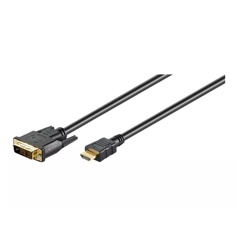Goobay | DVI-D/HDMI laidas, auksuotas | 51580 | DVI-D kištukas Single-Link (18+1 kontaktas) | HDMI kištukas (A tipas) | HDMI į DVI-D | 2 m
