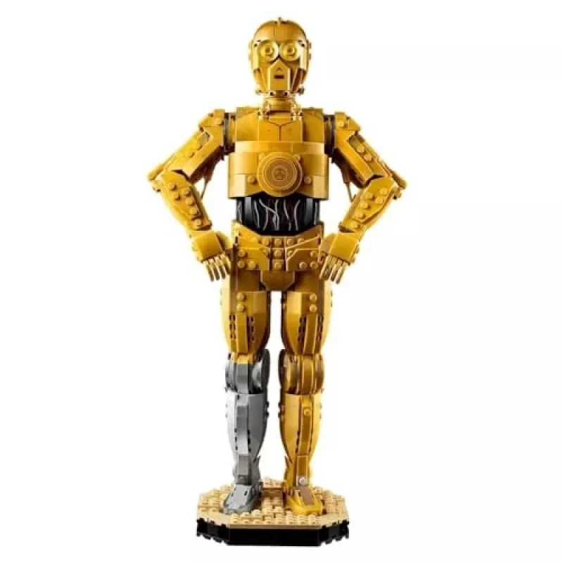 LEGO konstruojama figūrėlė Star Wars C-3PO modelis 75398 — 1 138 detalės, 380 mm aukščio kolekcinis eksponatas