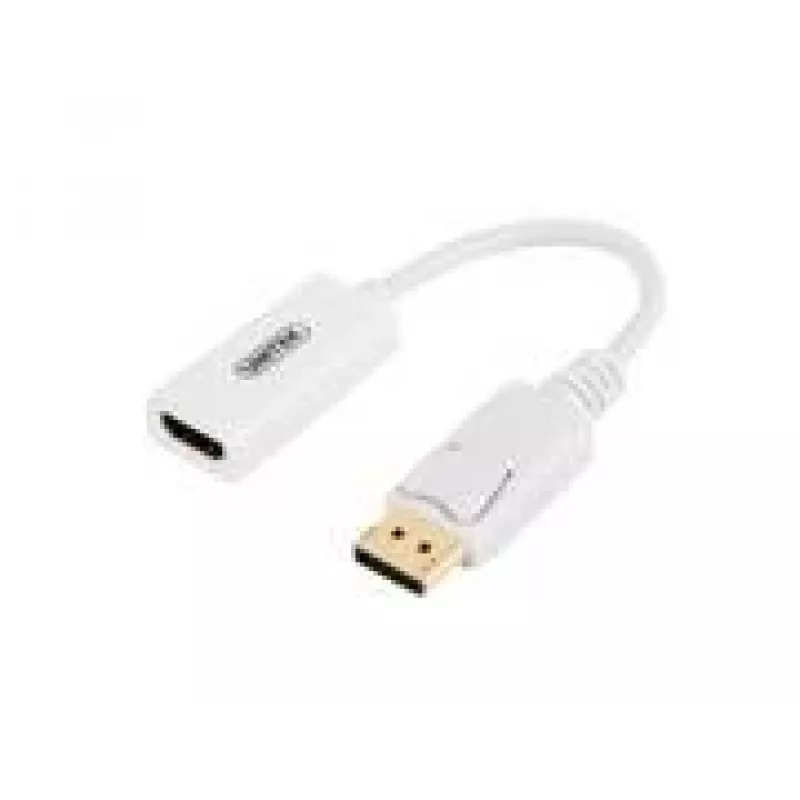 UNITEK Auksu dengtas DisplayPort DP į HDMI 4K UHD HDTV vyriškas į moterišką keitiklio adapteris su garsu - Y-6332 Baltas