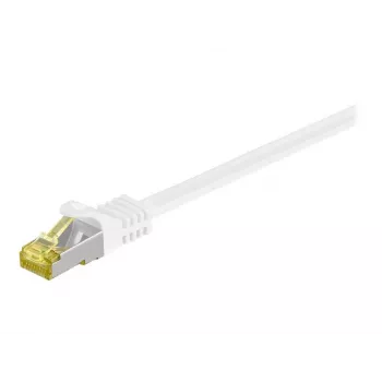 Wentronic GoobayCat.7 neapdorotas kabelis komutacinis kabelis, S/FTP (PiMF), baltas, 0,5 m - LSZH be halogenų, varis, RJ45 kištukas (91090)