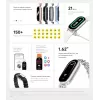 Xiaomi Smart Band 9 apyrankės aktyvumo sekiklis 4,11 cm (1,62) arktinė mėlyna