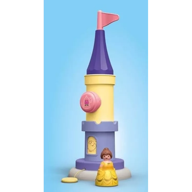 PLAYMOBIL JUNIOR & Disney: Belle's žaidimų bokštas su garsu | Žaidimų rinkinys mažyliams 1–3 m.