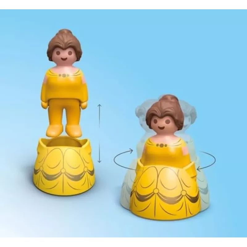 PLAYMOBIL JUNIOR & Disney: Belle's žaidimų bokštas su garsu | Žaidimų rinkinys mažyliams 1–3 m.