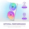 Ventiliatorius NZXT RF-U28HF-W1 140mm 2000 RPM 98,61 CFM baltas
