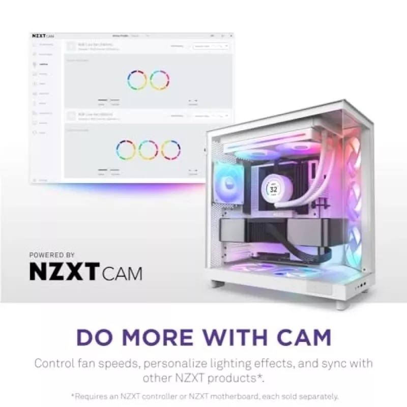 Ventiliatorius NZXT RF-U28HF-W1 140mm 2000 RPM 98,61 CFM baltas