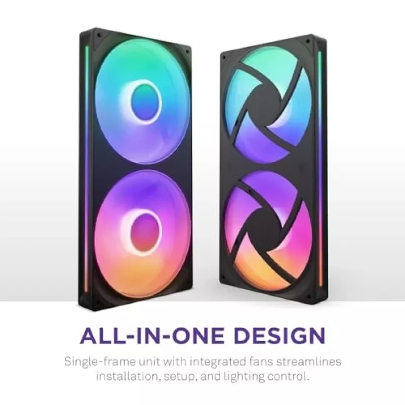 NZXT F280 RGB Core 140mm ARGB PWM 2-Pack Juoda