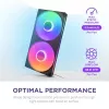 NZXT F280 RGB Core 140mm ARGB PWM 2-Pack Juoda