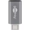 “Goobay” USB 2.0 Hi-Speed adapteris, pilkas, pilkas - USB-C™ lizdas > USB 2.0 Micro kištukas (B tipas) (55553)