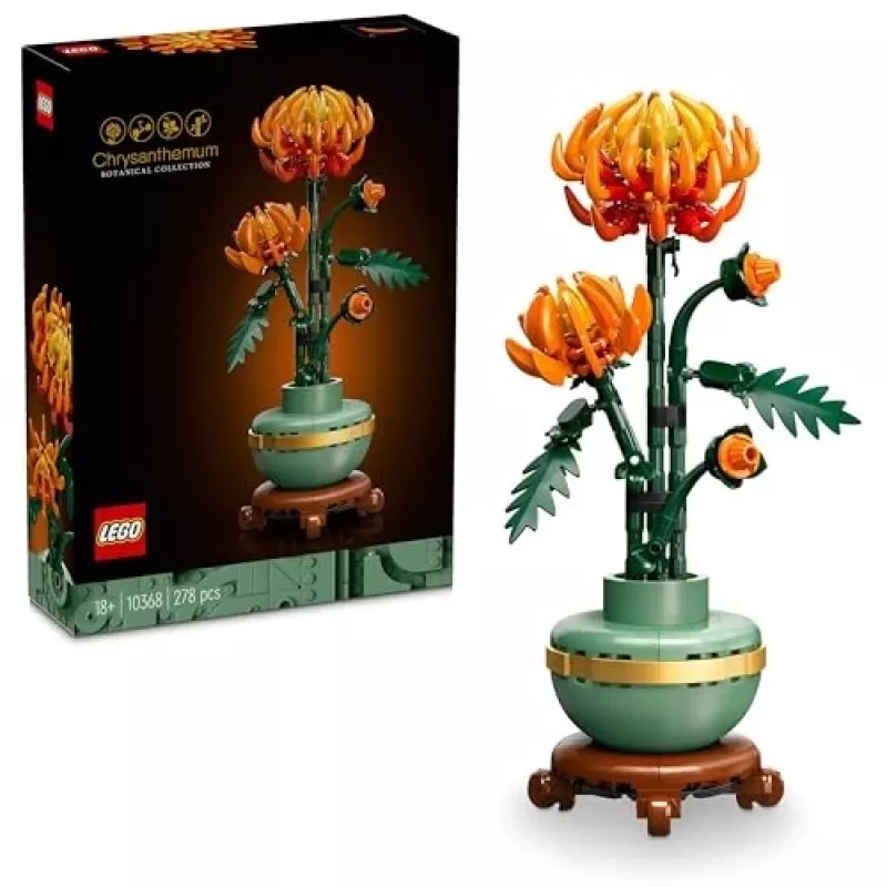 LEGO Icons Gelės chrizantemos statybos rinkinys Kūrybinis modelių rinkinys suaugusiems Statyti dirbtinį augalą Dovana moterims vyrams jai ar jam Namams biurui DE