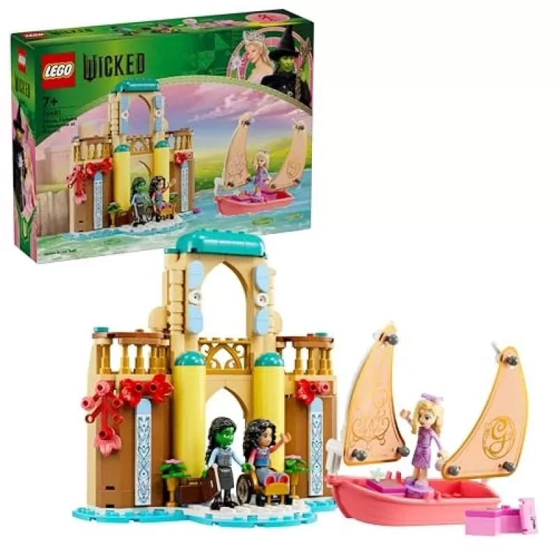 Statybinis žaislas LEGO rinkinys 75681 su Wicked, Glinda, Elphaba, Nessarose ir Shiz universiteto minifigūromis
