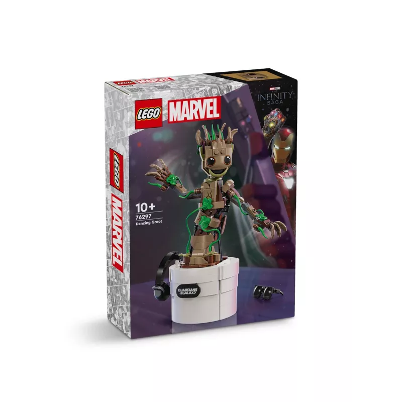 LEGO Marvel Šokantis Grootas – Sukonstruojamas Animuotas Žaislinis Veikėjas „Galaktikos sergėtojai“ – Interaktyvus Rankomis Valdomas Žaidimų Rinkinys Superherojams