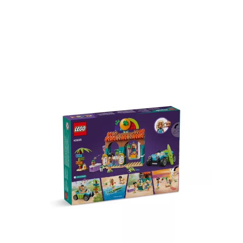 LEGO Friends paplūdimio kokteilių kiosko vaikų žaidimų maisto rinkinys, dovanojimo idėja mergaitėms ir berniukams nuo 6 metų, su 2 mini lėlytėmis, vėžliuko figūrėle ir