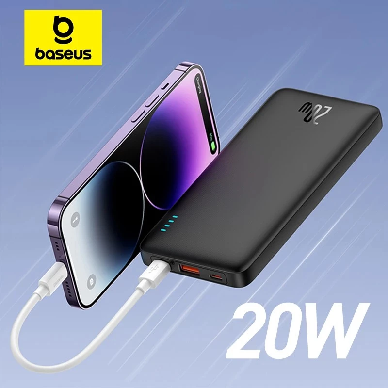 Baseus Airpow 20W Power Bank 10000mAh 20000mAh greitas įkrovimas, nešiojamas įkroviklis, skirtas iPhone 16/15/14/13/12