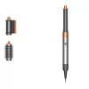 Multistyler Dyson Airwrap Origin Warm Copper Nickel — multistyler, 1300 W, 3 šilumos / greičio nustatymai, 360° pagrindas, 2,675 m laidas