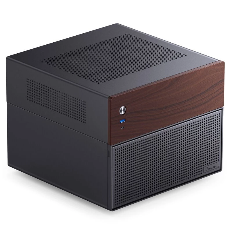 Jonsbo N4 Microtower korpusas juodas patvarus plieninis kompaktiškas PC korpusas