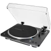AT-LP70XBTBS, Patefonas juodas/sidabrinis, Integruotas fono išankstinis stiprintuvas, Bluetooth, visiškai automatinis, diržinė pavara