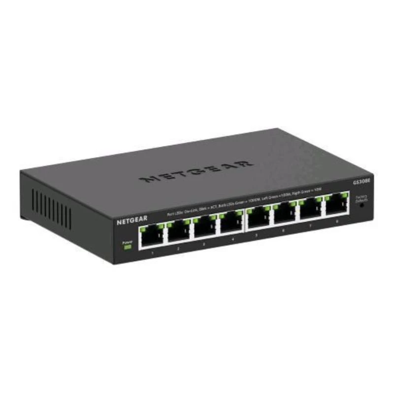 NETGEAR GS308E Managed L2/L3 Gigabit Ethernet (10/100/1000) Juoda
