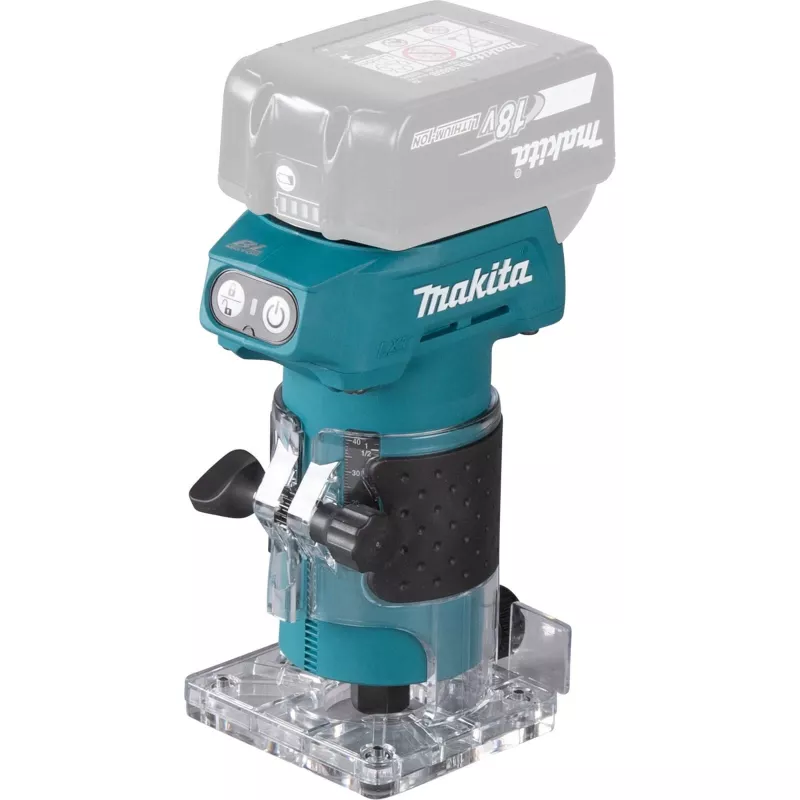 DRT52Z Makita 18V LXT akumuliatorinis belaidis 1/4 colio frezavimo įrankis - tik įrenginys