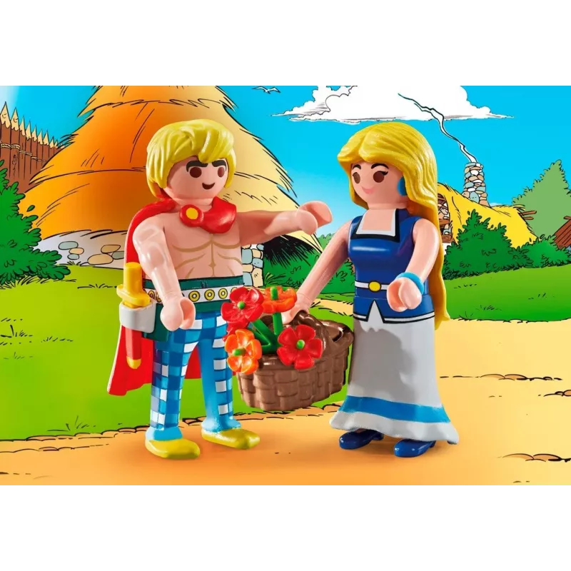 PLAYMOBIL | Asteriksas | Tragikomiksas ir Falbala | Įsimylėjusi pora iš Asterikso visatos | Žaislas vaikams nuo 5 metų | 71544