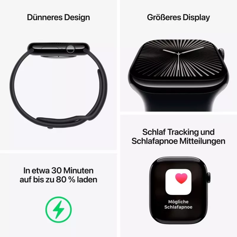 APPLE Watch Series 10 GPS 42mm rožinio aukso aliuminio korpusas su šviesiai rausvu sportiniu dirželiu - S/M
