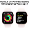 APPLE Watch Series 10 GPS 42mm rožinio aukso aliuminio korpusas su šviesiai rausvu sportiniu dirželiu - S/M