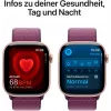 APPLE Watch Series 10 GPS 46 mm rožinio aukso aliuminio korpusas su slyvų spalvos „Sport Loop“ apyranke