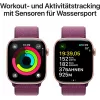 APPLE Watch Series 10 GPS 46 mm rožinio aukso aliuminio korpusas su slyvų spalvos „Sport Loop“ apyranke